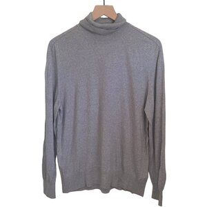 COS Gray Wool Turtleneck Sweater | Size L | Lightweight Knit